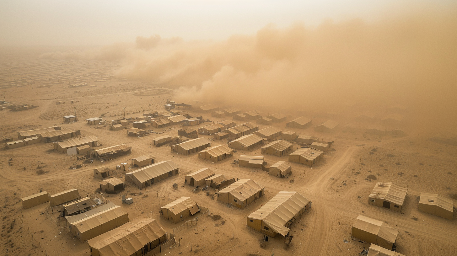 tomb3628_aerial_view_photo_of_a_army_camp_in_desert_sandstorm_80da87e7-3826-4a4a-820e-bede90f52d54_0