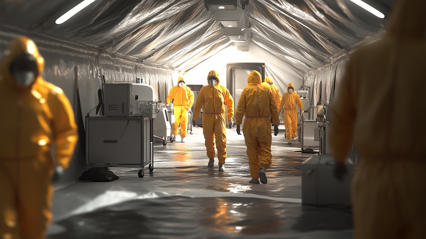 tomb3628_A_photograph_of_a_decontamination_tent_with_people_i_149cf9de-0c2f-4bea-a7ed-9e8d542a0ad9_0